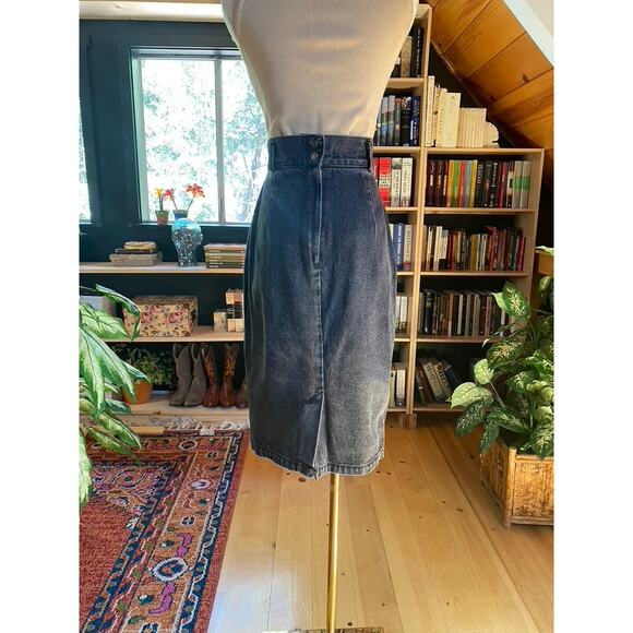Denim Pencil Skirt Calvin Klein 80s - Picture 4 of 5